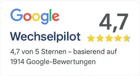 Google Bewertung 4,7 von 5 Sternen